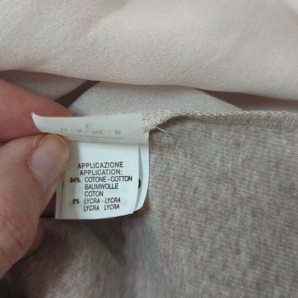 Brunello Cucinelli Cream Layered Minimalist Silk Shell - Picture 6 of 11